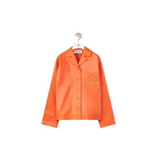  LOEWE罗意威 22年秋冬 女士 长袖衬衫 Anagram pyjama shirt in nappa S359Y31L03-9100