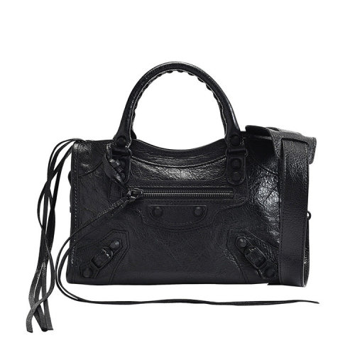 Balenciaga/巴黎世家 女士黑色皮质经典时尚百搭手提包 300295D94J71000