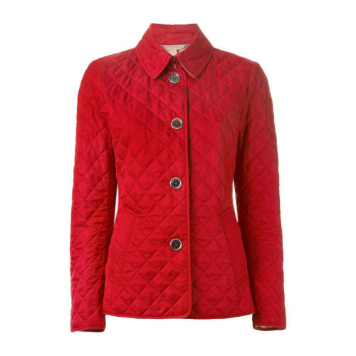 BURBERRY/博柏利 女士涤纶绗缝菱格系扣修身夹克棉服外套