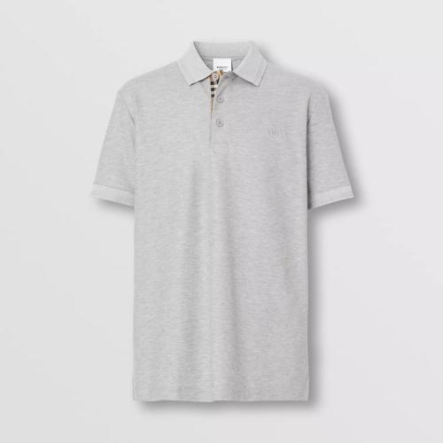  BURBERRY 22年秋冬 男士 专属标识图案珠地网眼布棉质 Polo 衫 80529661