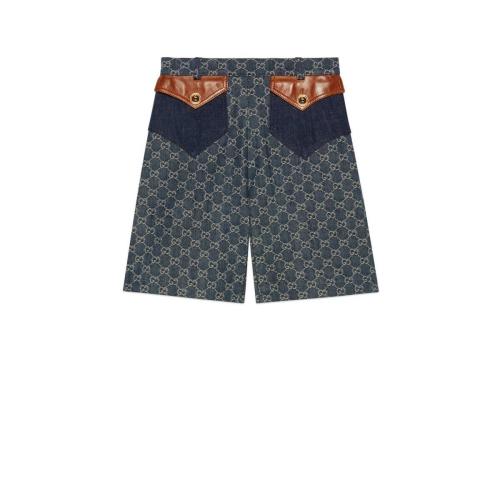  GUCCI古驰 22年秋冬 女士 环保水洗有机牛仔短裤 652661 XDBLL 4266 预定商品2-6周发货