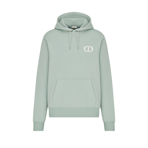 DIOR/迪奥 22年早春新款 男士绿色纯棉质起绒面料CD Icon标志连帽运动衫卫衣113J698A0531_C670