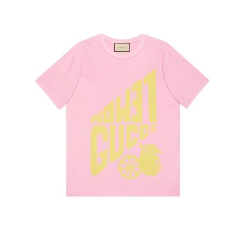  GUCCI古驰 22年秋冬 女士 “Lemon Gucci”印花棉质T恤 615044 XJD08 5673