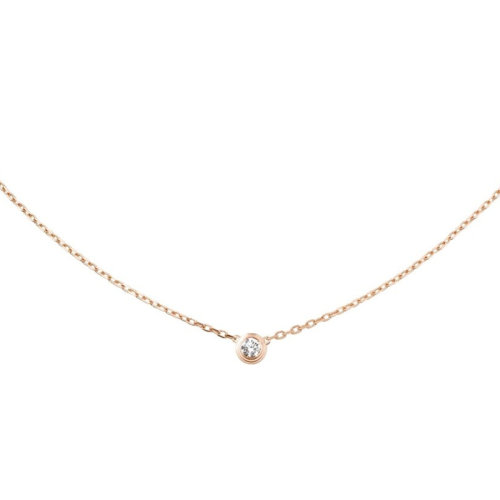 CARTIER/卡地亚 DIAMANTS LéGERS大号款18K金玫瑰金钻石项链 B7215600