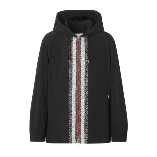 BURBERRY/博柏利 专属标识条纹裁片形状记忆塔夫绸男士夹克80276831