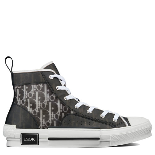 DIOR/迪奥 2021年新款 B23系列 男士黑白oblique斜纹帆布高帮运动鞋3SH118YJP_H961
