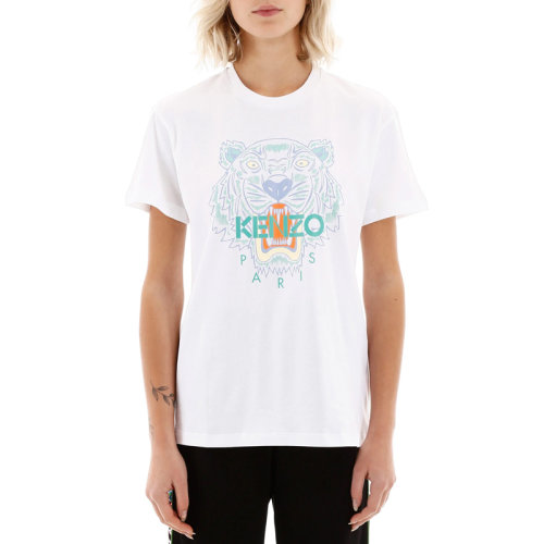 Kenzo 高田贤三   女装 服饰 圆领潮流虎头印花女士短袖T恤
