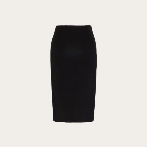  VALENTINO华伦天奴 22年秋冬 女士 半身裙 JUPE FOURREAU EN CREPE COUTURE STRETCH WB0RA8B06 预定商品1-3周发货