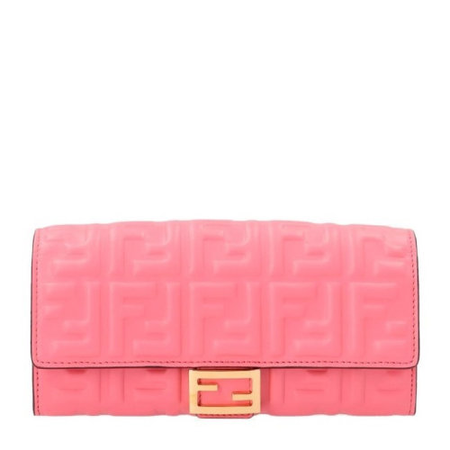 FENDI/芬迪 女士纯色皮革经典双F字母徽标压花单肩包斜挎包链条包手拿包零钱包女包 8M0365-AAJD 多色可选