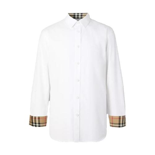  BURBERRY 22年秋冬 男士 修身剪裁专属标识图案弹力棉府绸衬衫 80323081