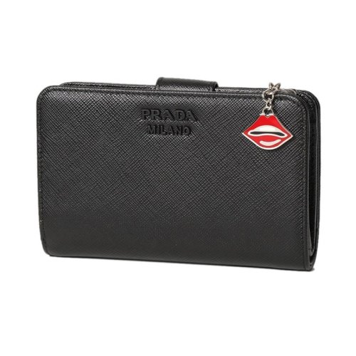  PRADA/普拉达 男女同款黑色皮革钱包 1ML225 2CHR F0002 PLSX