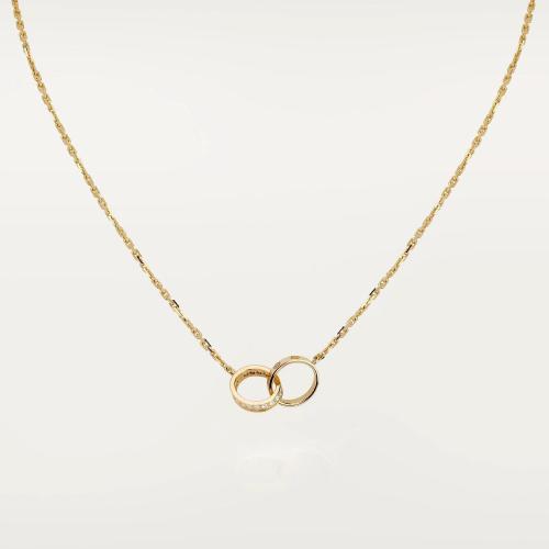 CARTIER 22年秋冬 女士 项链 LOVE项链，镶嵌钻石 18K黄金