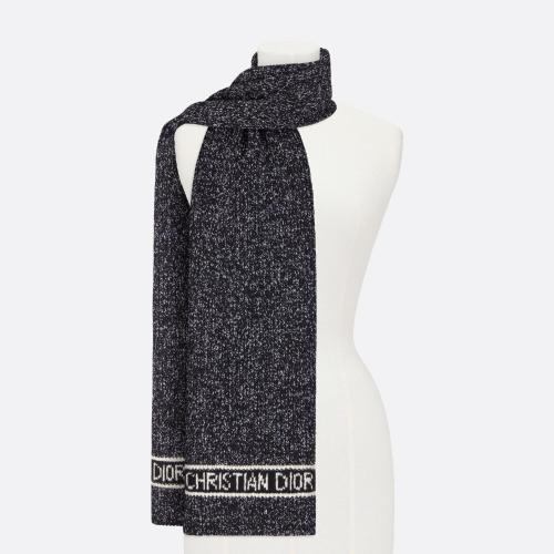  DIOR迪奥 22年秋冬 女士 围巾 écharpe D-White 25DWI214I007_C933