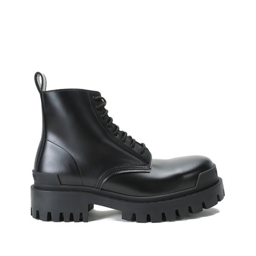 Balenciaga/巴黎世家 2021款 男士牛皮革系带厚底靴子短靴 589338 WA960
