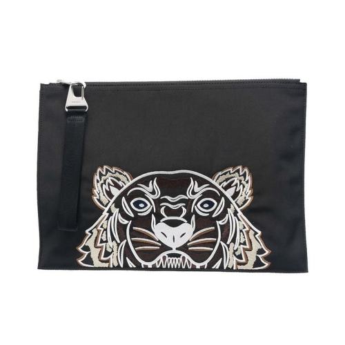  KENZO/高田贤三 黑色虎头绣花手拿包 FA65PM302F20-99F PLSX