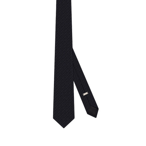 DIOR/迪奥 22年春夏新款 男士黑色桑蚕丝老花印花领带03C1046A0330_C900