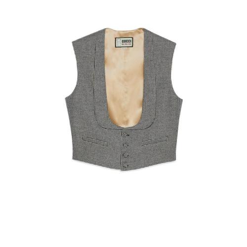  GUCCI古驰 22年秋冬 男士 Gucci HA HA HA特别系列格纹马甲 719365 ZAJN2 1016