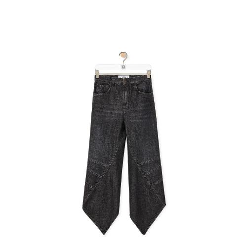  LOEWE罗意威 22年秋冬 女士 牛仔裤 Curved jeans in denim S540Y11X19-1100