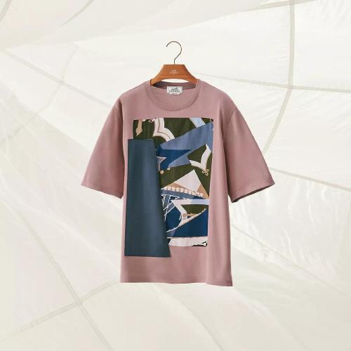  HERMES爱马仕 22年秋冬 男士 短袖T恤 T-shirt patch ??Zouaves et Dragons?? H257810HA0K