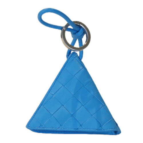 Bottega Veneta/葆蝶家 女士蓝色羊皮经典编织按扣开合钥匙包 629578-VCPP3-4611