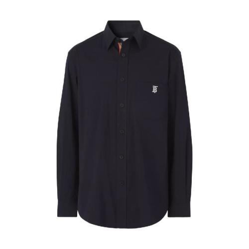  BURBERRY 22年秋冬 男士 专属标识装饰图案功能性棉质衬衫 80430621 预定商品1-3周发货