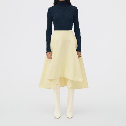  BV葆蝶家 22年秋冬 女士 半身裙 jupe en coton compact 720890V2BL07112