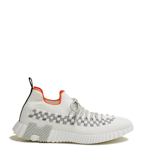 HERMES/爱马仕 22年秋冬新款 Flex系列 男士白色/灰色网眼套穿式超轻运动鞋H222910ZH90400