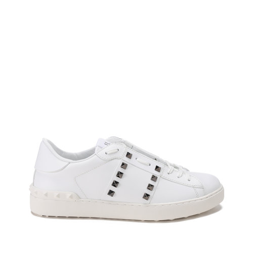 Valentino/华伦天奴【22春夏新款】男士牛皮Rockstud Untitled铆钉装饰系带休闲运动鞋板鞋小白鞋 XY2S0931 BXE