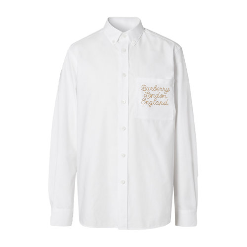 BURBERRY/博柏利  刺绣徽标棉质牛津男士长袖衬衫 8036755 1