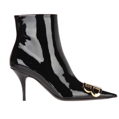 Balenciaga/巴黎世家英伦细跟箭头亮面  及踝靴 539737WAVFO1000