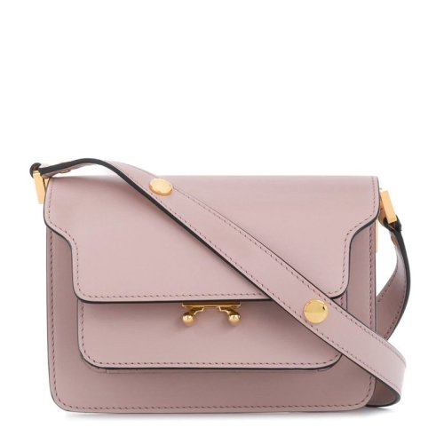 Marni/玛尼 杨幂同款 Trunk系列 女士时尚风琴包单肩斜挎包金棕色粉色