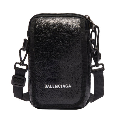 Balenciaga/巴黎世家  EXPLORER系列 男士黑色Arena小羊皮斜挎包593329DB9C51000