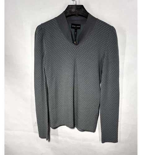 Emporio Armani/安普里奥阿玛尼 灰色系绿点女士针织衫
