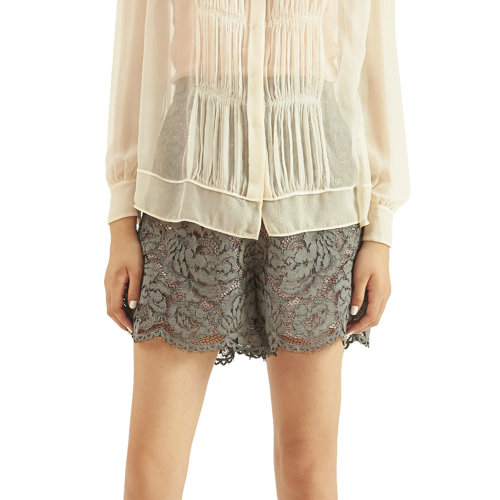 19年秋冬款nisiss/怡夕粉底蕾丝网布短裤女士短裤n172xi10