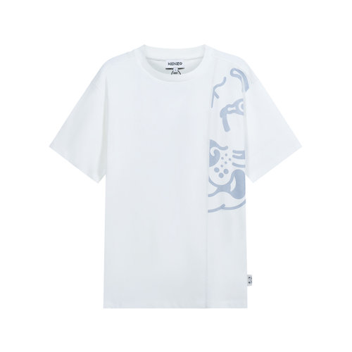 KENZO/高田贤三 女士短袖T恤 女士棉质超大造型K Tiger圆领短袖T恤 2TS975 4SB