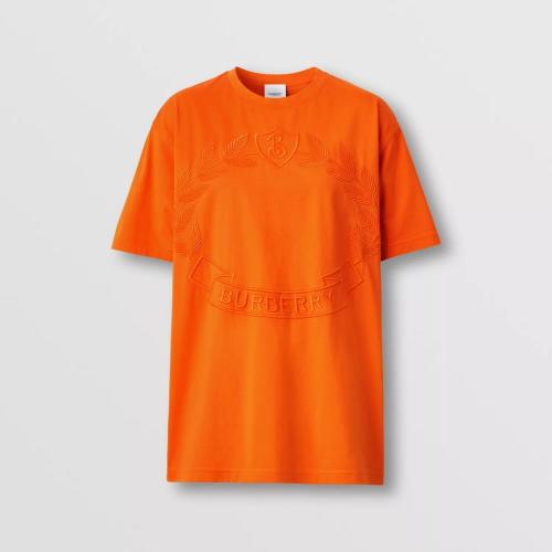  BURBERRY 22年秋冬 女士 马术骑士刺绣宽松棉质 T 恤衫 80634671