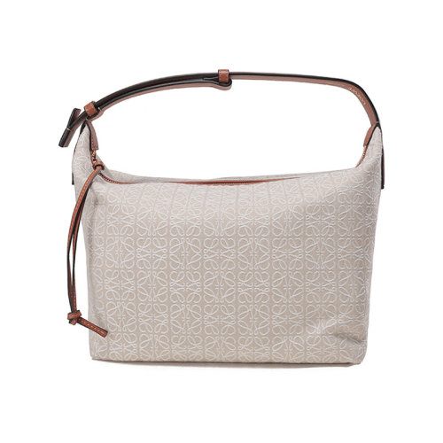 LOEWE/罗意威 【22秋冬新款】 女士Cubi系列织物/牛皮革手提单肩包腋下包饭盒包 A906K68X16