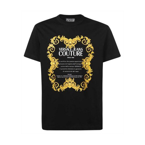  VERSACE JEANS COUTURE 男士印花棉质短袖T恤 B3GWA7TJ 30319 K42 PLFSX