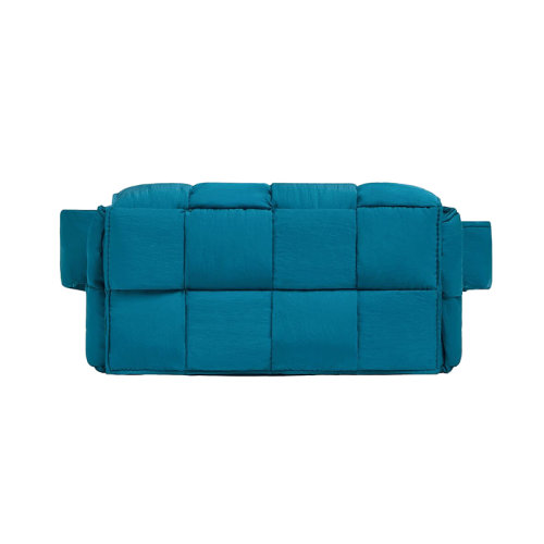 Bottega Veneta/葆蝶家 22新款 男士迷你深蓝色尼龙翻盖磁扣开合腰包679763VBO804634