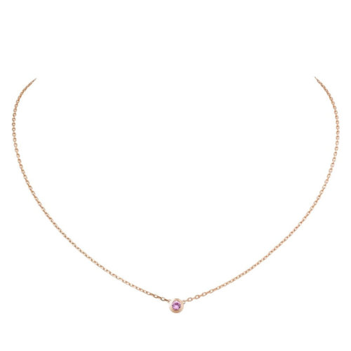 CARTIER/卡地亚 SAPHIRS LéGERS DE CARTIER 18K金玫瑰金粉色蓝宝石项链 B7218400