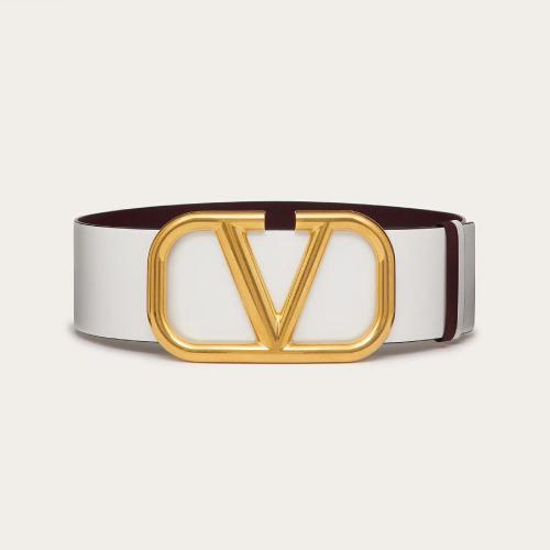  VALENTINO华伦天奴 22年春夏 女士 腰带 CEINTURE VLOGO SIGNATURE RéVERSIBLE EN VEAU BRILL 预定商品1-3周发货