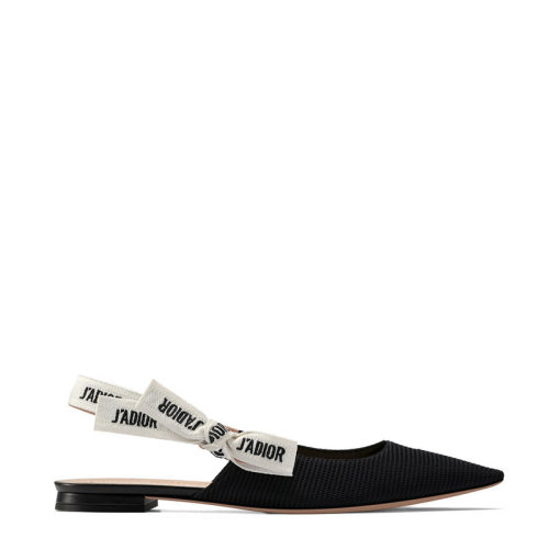 DIOR/迪奥  JADIOR蝴蝶结装饰系带布面平底鞋 两色可选 KCB384TFL_S21U