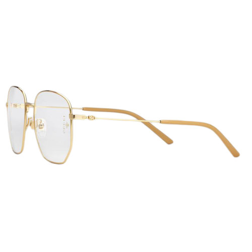 GUCCI/古驰 男士闪亮的金色金属镜矩形眼镜?544381I33308005