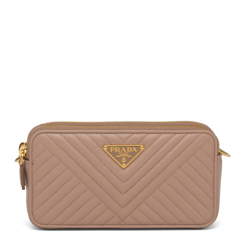 PRADA/普拉达 女士Prada Diagramme软羊革迷你手袋单肩斜挎包女包礼盒包装 1DH010_2CET