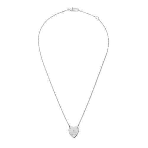 GUCCI/古驰  925银心形gucci徽标吊坠项链223512J84008106