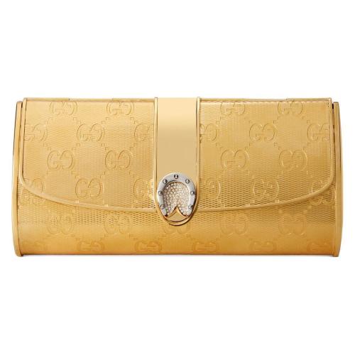  GUCCI古驰 22年秋冬 女士 饰水晶GG手拿包 701217 I3FFX 8163