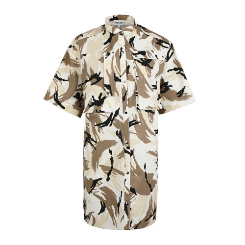 KENZO/高田贤三热带迷彩衬衫式女士连衣裙FB52RO028