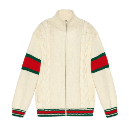 GUCCI/古驰  男士白色扭针针织衫/毛衣 599311 XKA32 9133