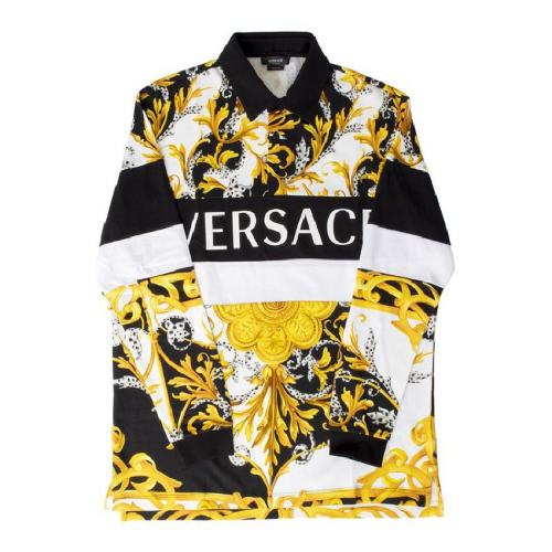  VERSACE/范思哲 男士多色棉质长袖Polo衫 A87193 A236034 A7027 PLFSX