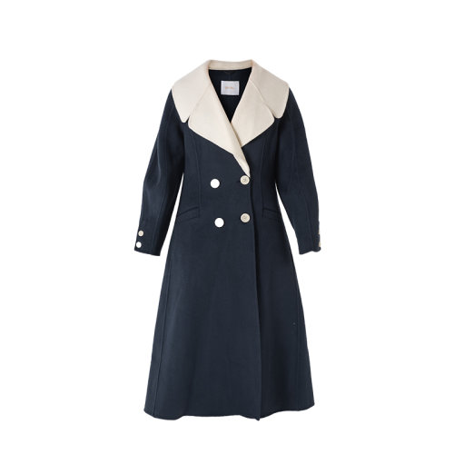 GeleiStory/GeleiStory秋冬款过膝长款风衣女时尚流行收腰显瘦气质双排扣女装＞女士外套＞女士皮衣